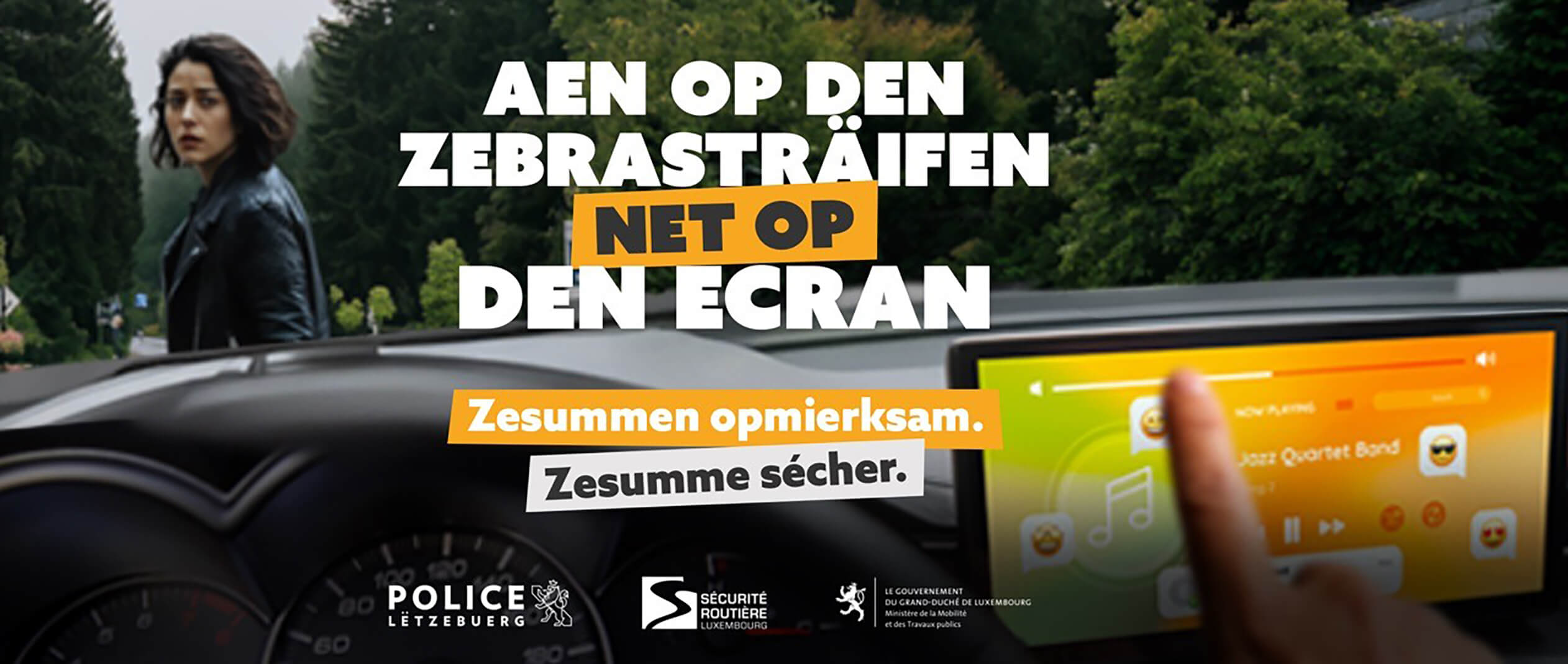 Aen op den zebrasträifen net op den ecran